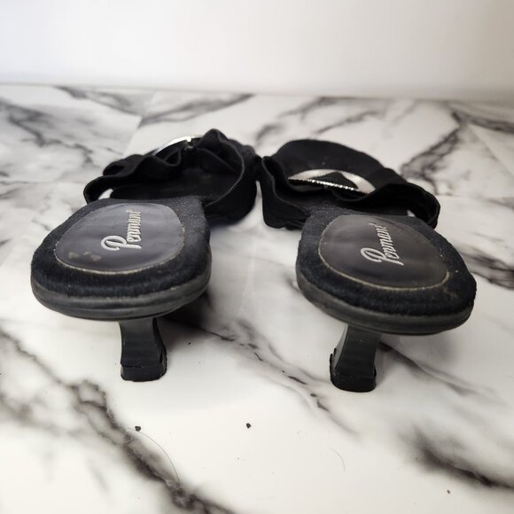 PENMAN WOMENS BLACK SIZE 7 - 8 LOW HEEL SANDALS - Picture 7 of 11